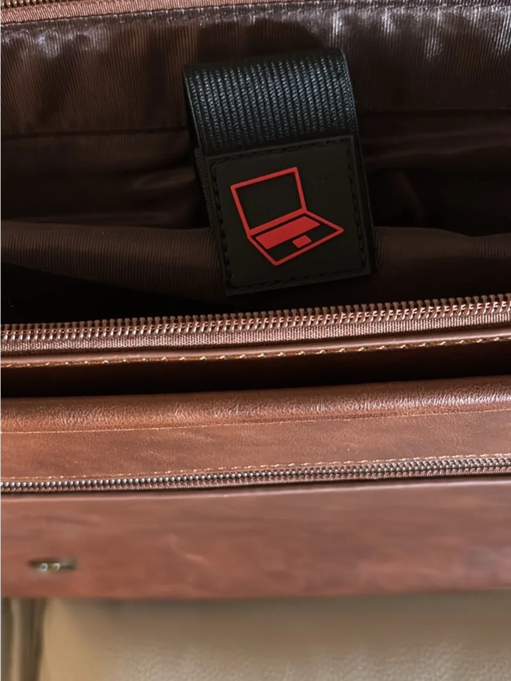 Men's Brown Briefcase Messenger Bag